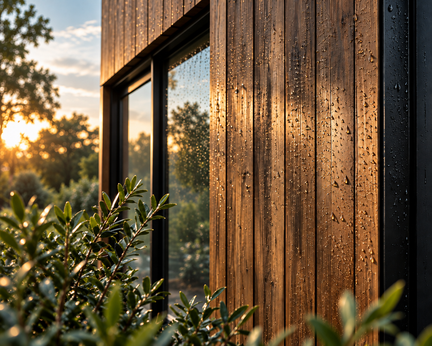 Weather layer applied to timber frame structure