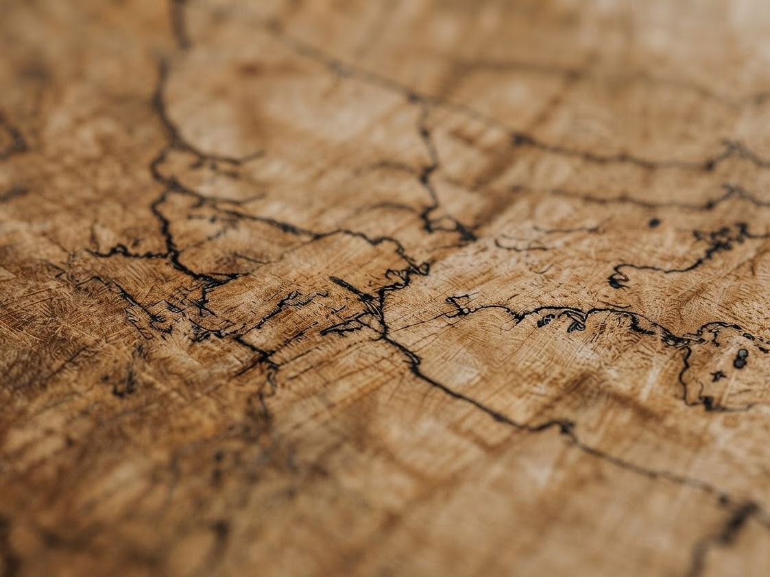 Close-up of warm timber wood grain texture